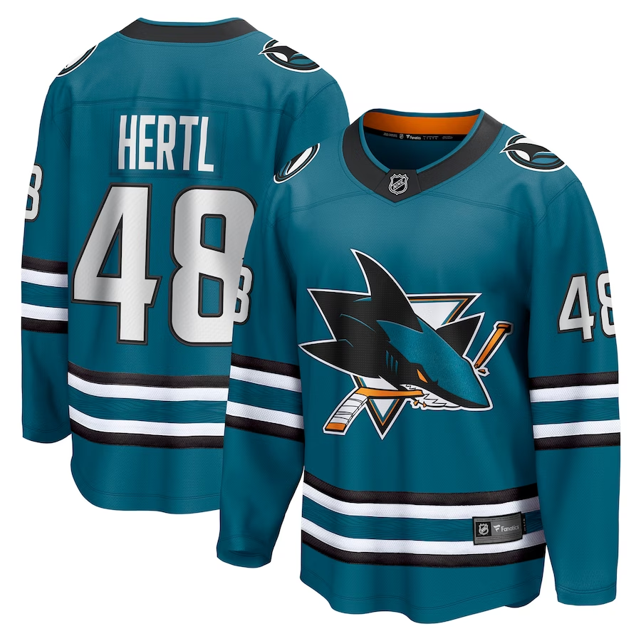 Men's San Jose Sharks Tomas Hertl #48 Teal Home Breakaway Jersey